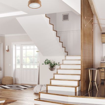 Lustr de tavan OAK 1xE27/60W/230V stejar ? 27,5 cm