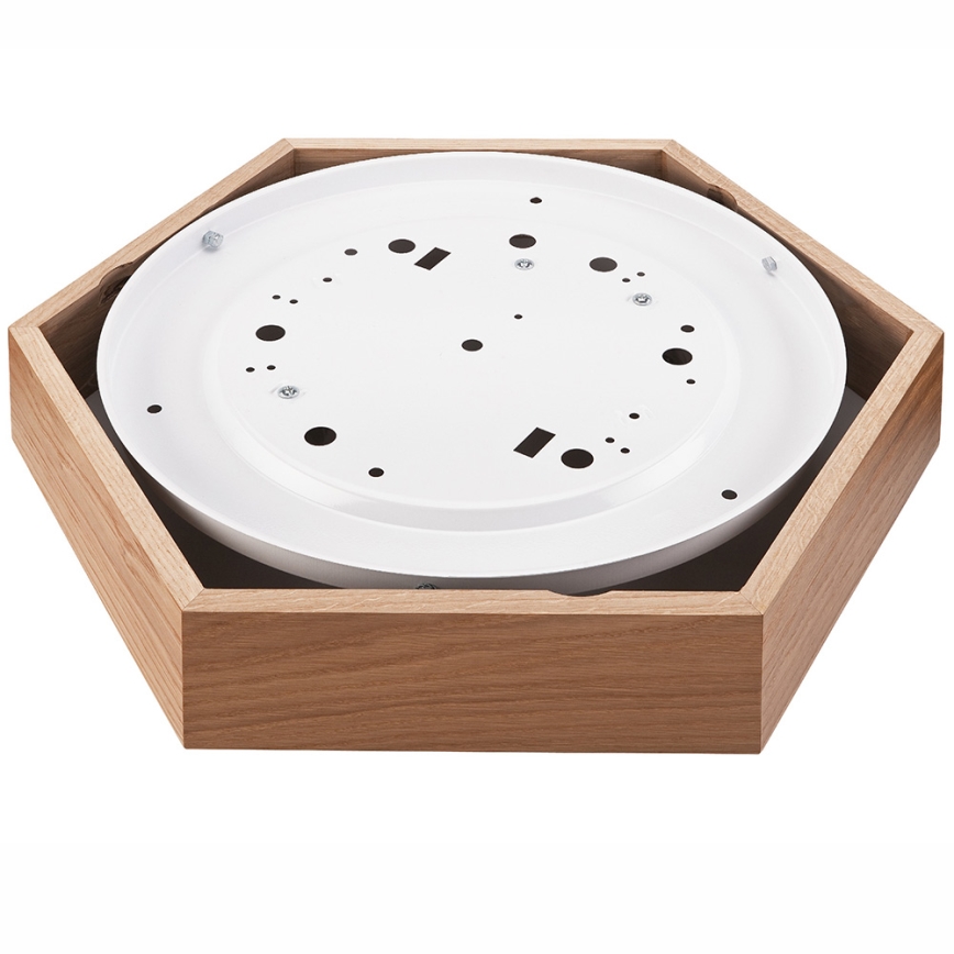 Plafonieră OAK HEX 2xE27/60W/230V d. 43 cm stejar