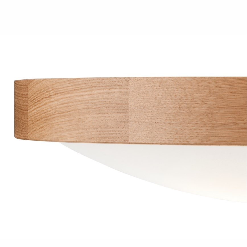Plafonieră OAK SLIM 3×E27/60W/230V stejar ø 47 cm