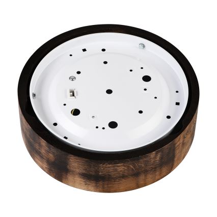 Plafonieră OAK SMOKY 1xE27/15W/230V ø 27,5 cm stejar/maro închis