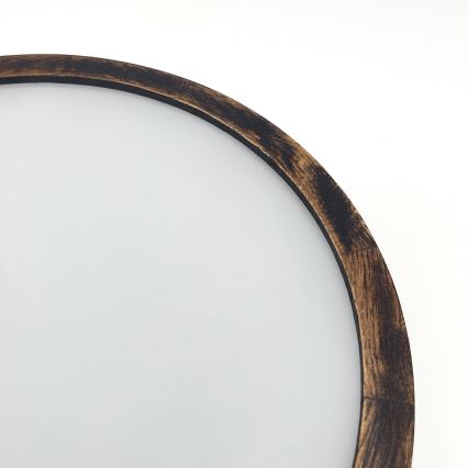 Plafonieră OAK SMOKY 1xE27/15W/230V ø 27,5 cm stejar/maro închis