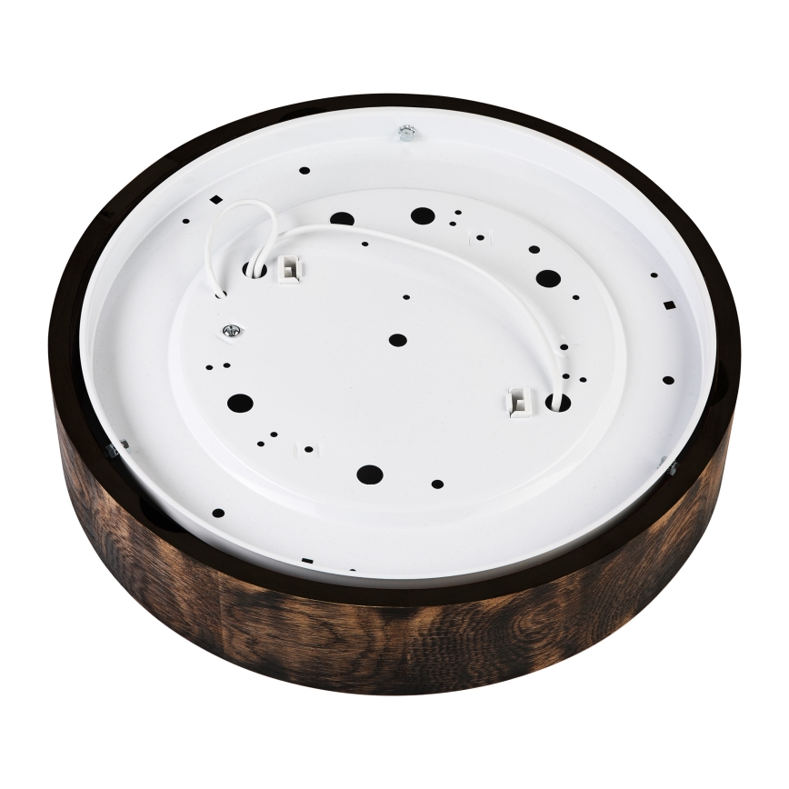 Plafonieră OAK SMOKY 2xE27/15W/230V ø 37,5 cm stejar/maro închis