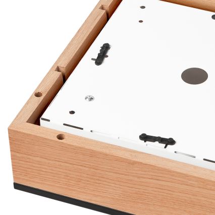 Plafonieră OAK SQUARE 2xE27/15W/230V 31x31 cm stejar/negru