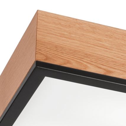Plafonieră OAK SQUARE 2xE27/15W/230V 31x31 cm stejar/negru