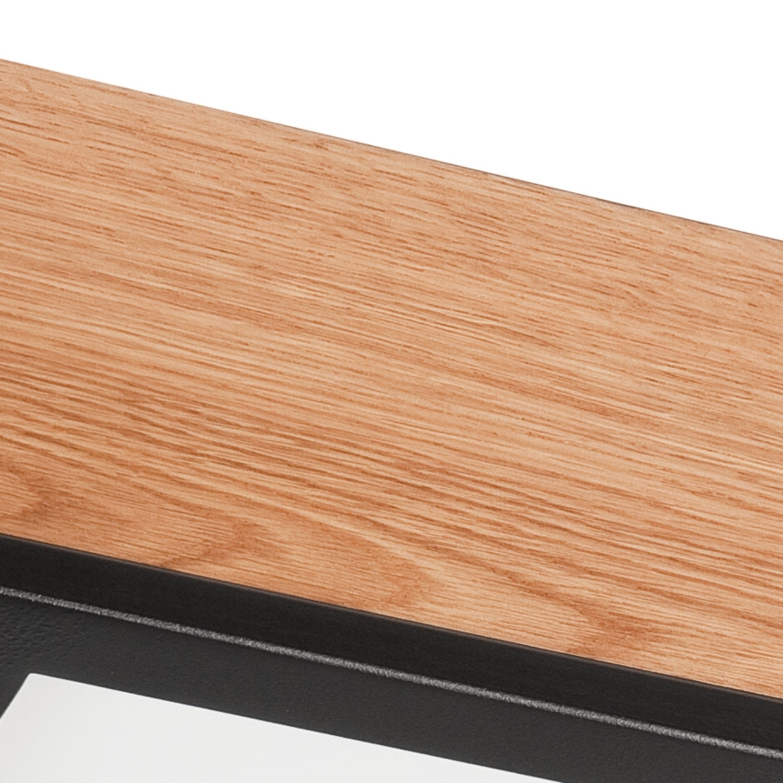 Plafonieră OAK SQUARE 2xE27/15W/230V 31x31 cm stejar/negru