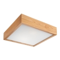 Plafonieră OAK SQUARE 2xE27/60W/230V stejar 37,5 cm