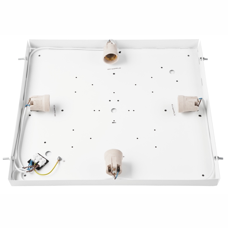 Plafonieră OAK SQUARE 4xE27/15W/230V 48x48 cm stejar/alb