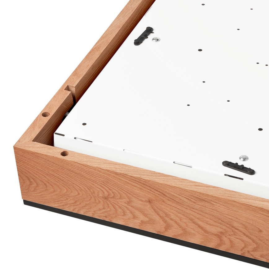 Plafonieră OAK SQUARE 4xE27/15W/230V 48x48 cm stejar/negru