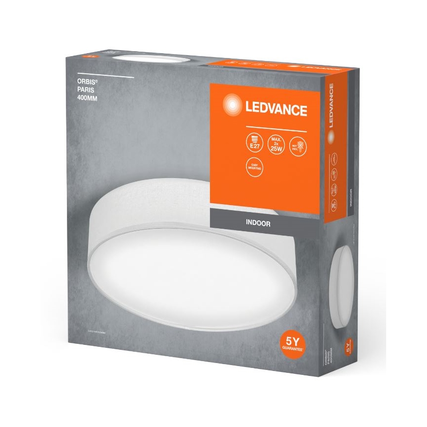 Plafonieră ORBIS PARIS 2xE27/25W/230V alb Ledvance