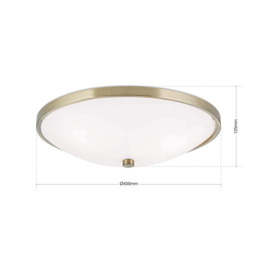 Plafonieră AIDA 3xE27/60W/230V d. 40 cm alamă