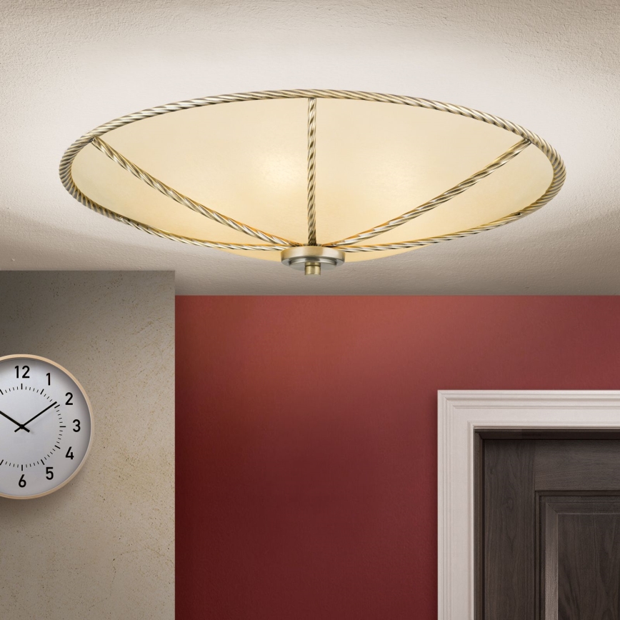 Plafonieră MAURO 5xE27/60W/230V d. 56 cm bronz