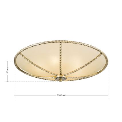 Plafonieră MAURO 5xE27/60W/230V d. 56 cm bronz