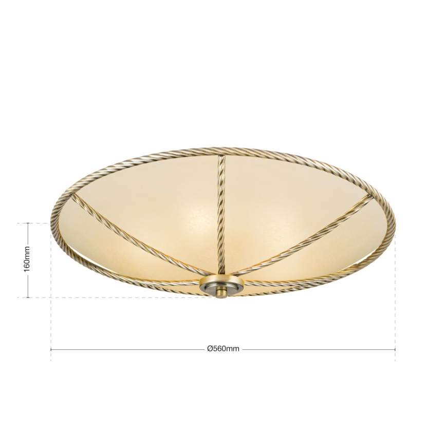 Plafonieră MAURO 5xE27/60W/230V d. 56 cm bronz