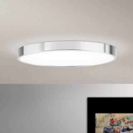 Plafonieră LED BULLY LED/28W/230V d. 28 cm crom lucios