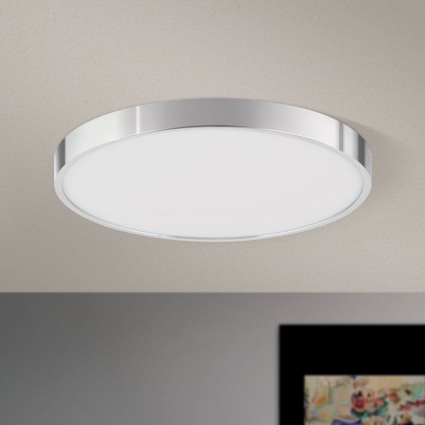 Plafonieră LED BULLY LED/28W/230V d. 28 cm crom lucios