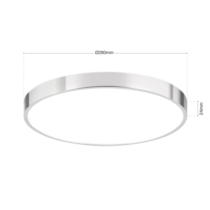 Plafonieră LED BULLY LED/28W/230V d. 28 cm crom lucios