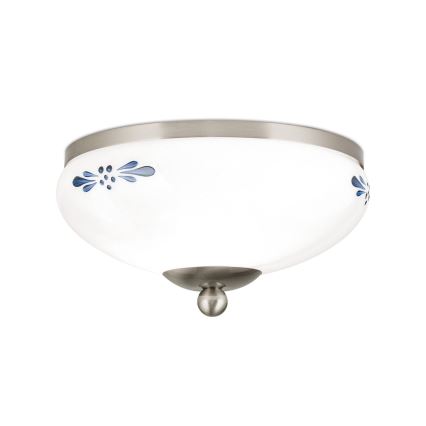 Plafonieră LANDHAUS 1xE27/60W/230V d. 21 cm crom/alb