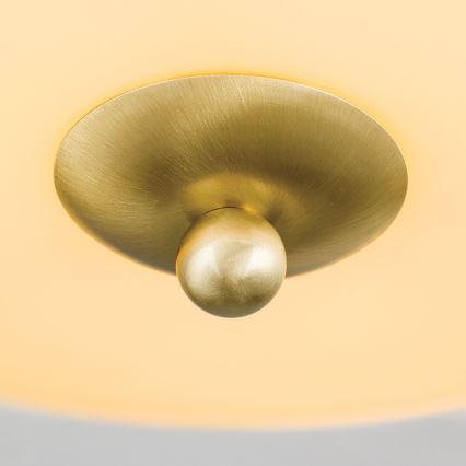 Plafonieră LANDHAUS 3xE27/60W/230V d. 35 cm alamă/bej