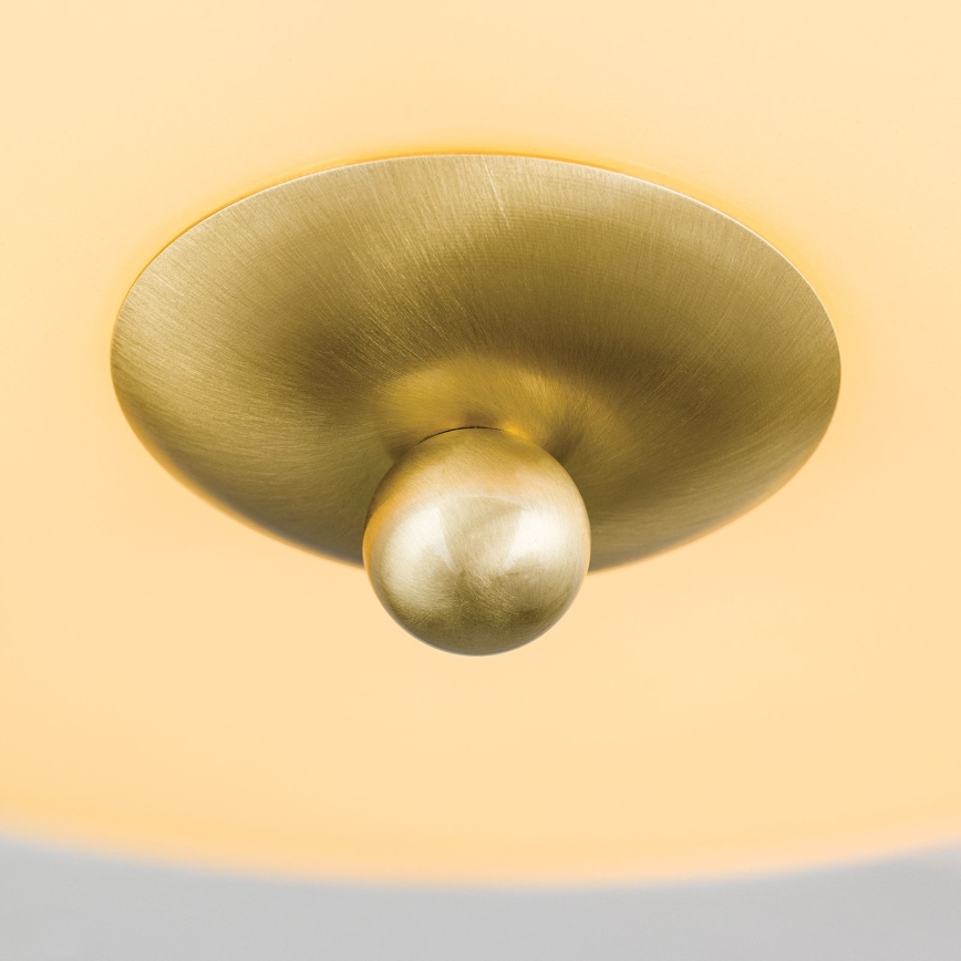 Plafonieră LANDHAUS 3xE27/60W/230V d. 35 cm alamă/bej