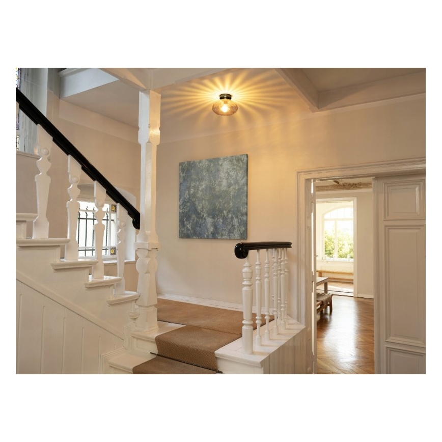 Osram - Plafonieră DECOR SMOKE 1xE27/12W/230V Ø 28 cm negru/gri fumuriu