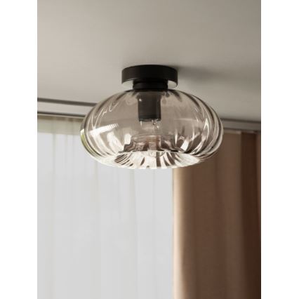 Osram - Plafonieră DECOR SMOKE 1xE27/12W/230V Ø 28 cm negru/gri fumuriu