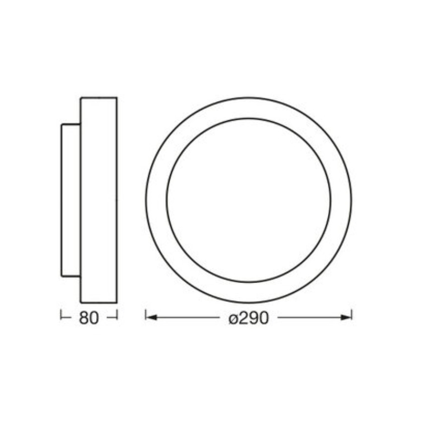 Plafonieră Osram ORBIS MADRID 2xE27/10W/230V, diam. 29 cm, albă