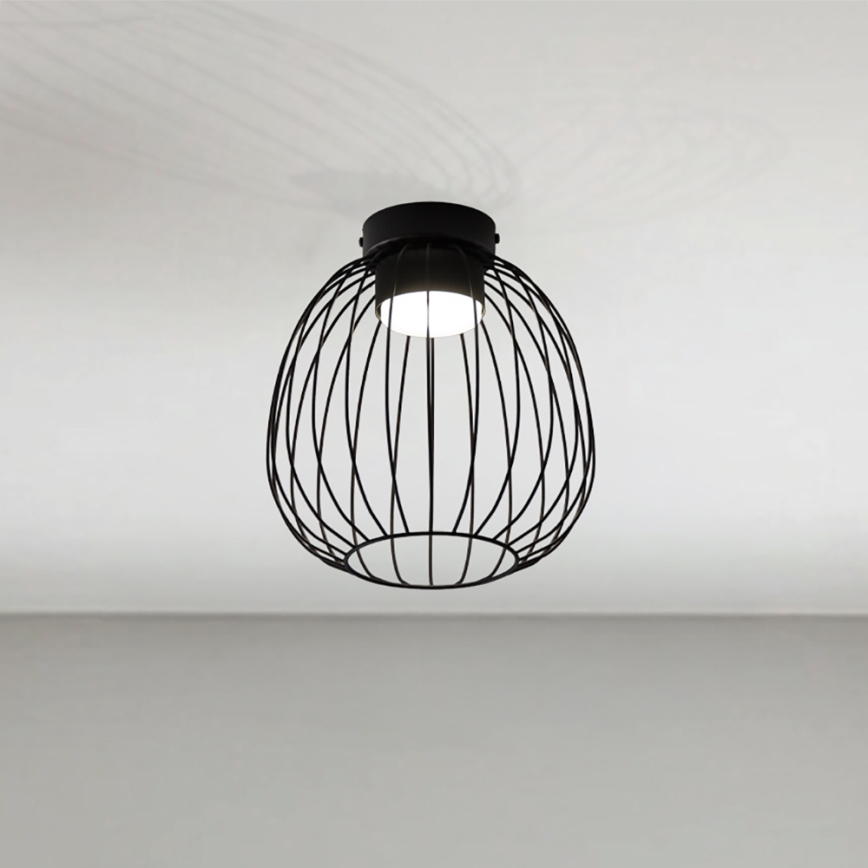 Plafonieră OVELLA, 1 x GX53, 10 W, 230 V, Ø 25 cm, neagră