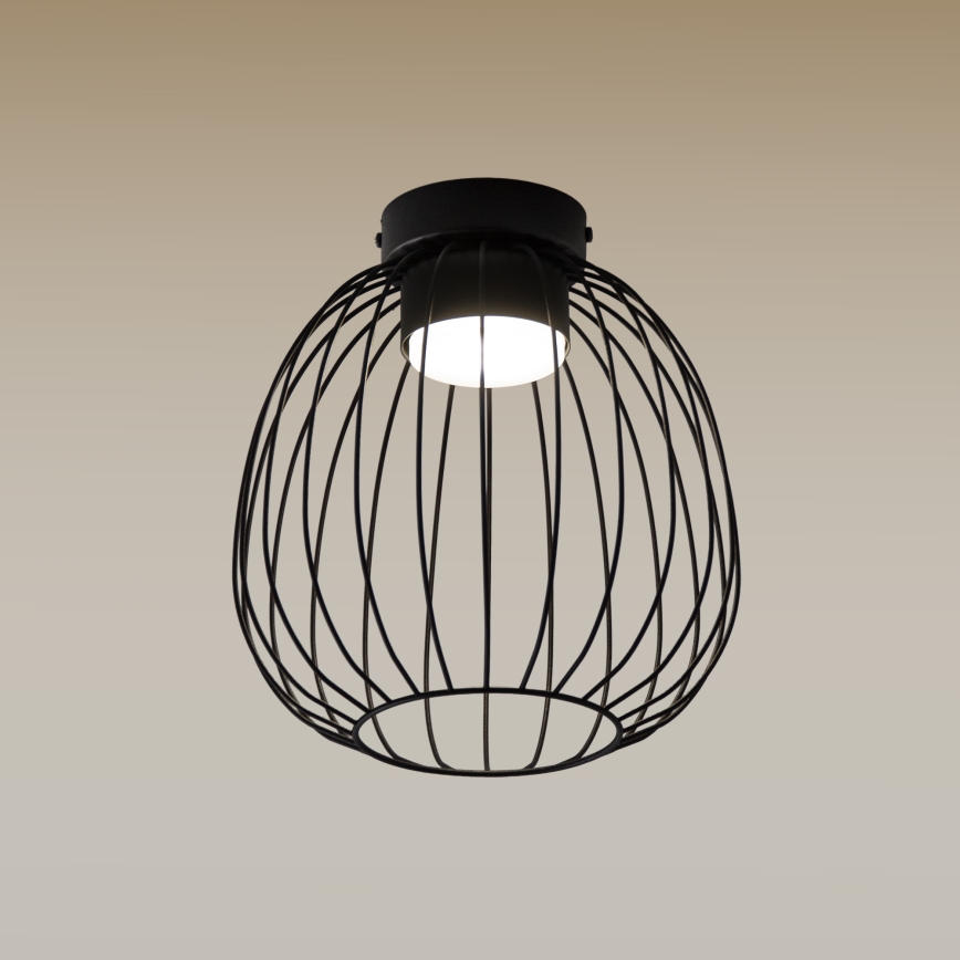 Plafonieră OVELLA, 1 x GX53, 10 W, 230 V, Ø 25 cm, neagră