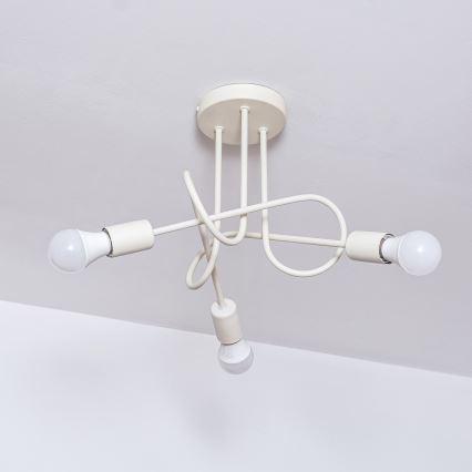 Plafonieră OXFORD 3xE27/15W/230V crem