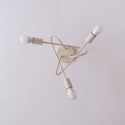 Plafonieră OXFORD 3xE27/15W/230V crem