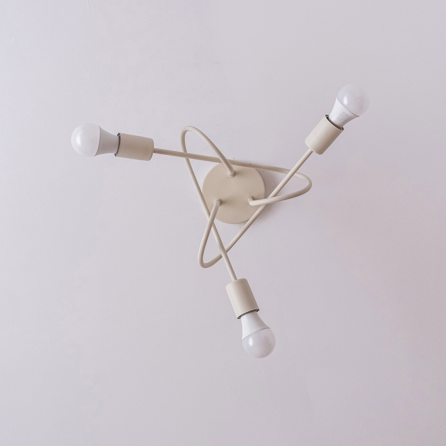 Plafonieră OXFORD 3xE27/15W/230V crem