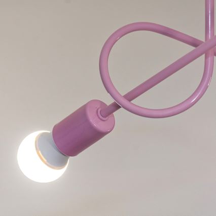 Plafonieră OXFORD 3xE27/15W/230V roz