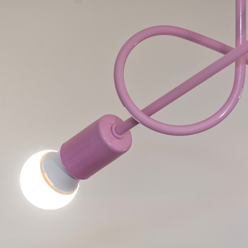 Plafonieră OXFORD 3xE27/15W/230V roz