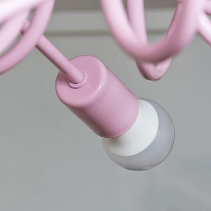 Plafonieră OXFORD 3xE27/15W/230V roz