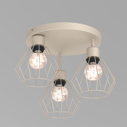 Plafonieră PARKLA, 3xE27/15W/230V, bej
