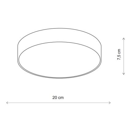 Plafonieră pentru baie Brilagi CLARE 1xE27/24W/230V d. 20 cm IP54 bej