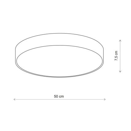 Plafonieră pentru baie Brilagi CLARE 4xE27/24W/230V d. 50 cm IP54 bej