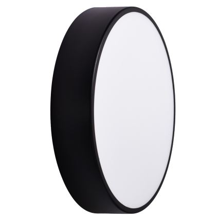 Plafonieră pentru baie CLEO cu senzor, 3xE27/24W/230V, Ø 40 cm, negru, IP54