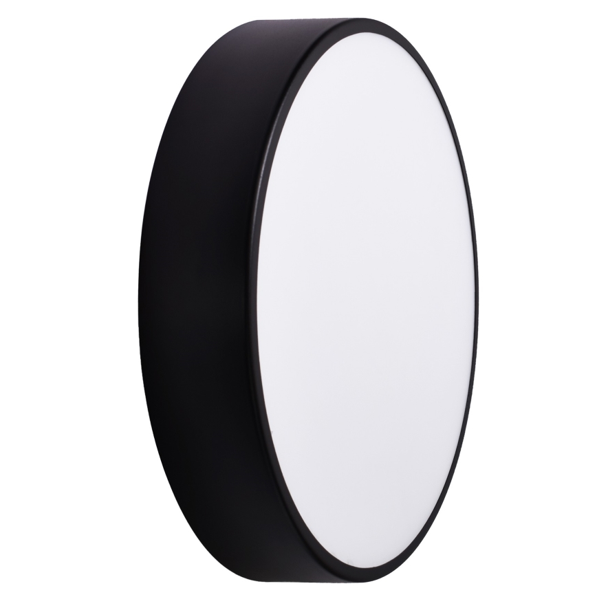 Plafonieră pentru baie CLEO cu senzor, 3xE27/24W/230V, Ø 40 cm, negru, IP54