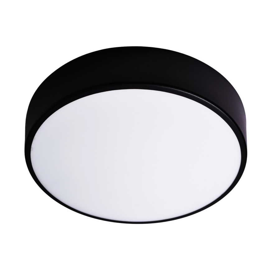 Plafonieră pentru baie CLEO cu senzor, 3xE27/24W/230V, Ø 40 cm, negru, IP54