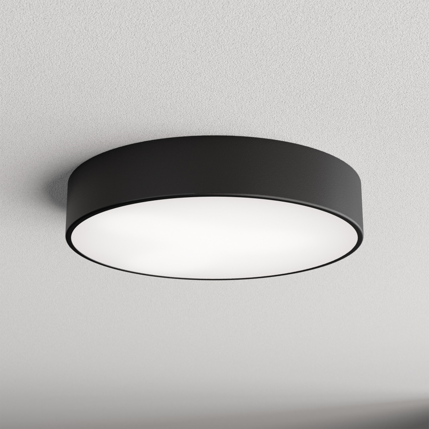 Plafonieră pentru baie CLEO cu senzor, 3xE27/24W/230V, Ø 40 cm, negru, IP54