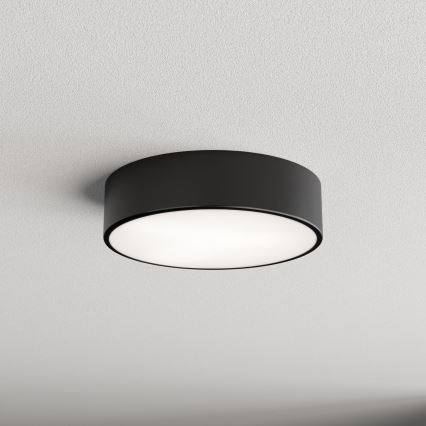 Plafonieră pentru baie cu senzor CLEO, 2xE27/24W/230V, Ø 30 cm, negru, IP54