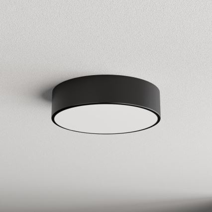 Plafonieră pentru baie cu senzor CLEO, 2xE27/24W/230V, Ø 30 cm, negru, IP54
