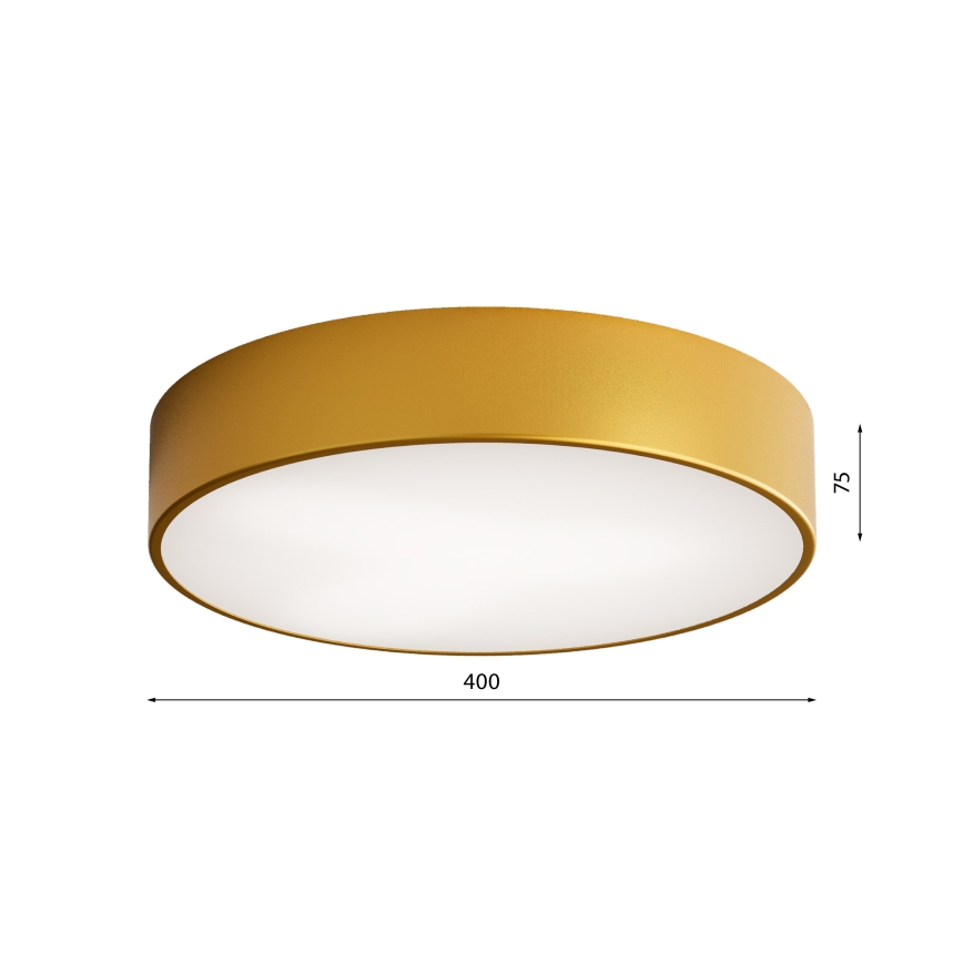 Plafonieră pentru baie cu senzor CLEO 3xE27/24W/230V pr. 40 cm auriu IP54