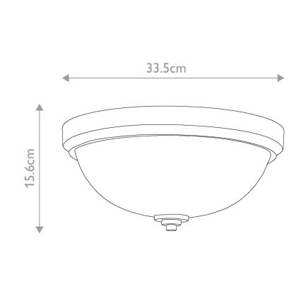 Plafonieră pentru baie Feiss MALIBU 2xE27/60W/230V IP44
