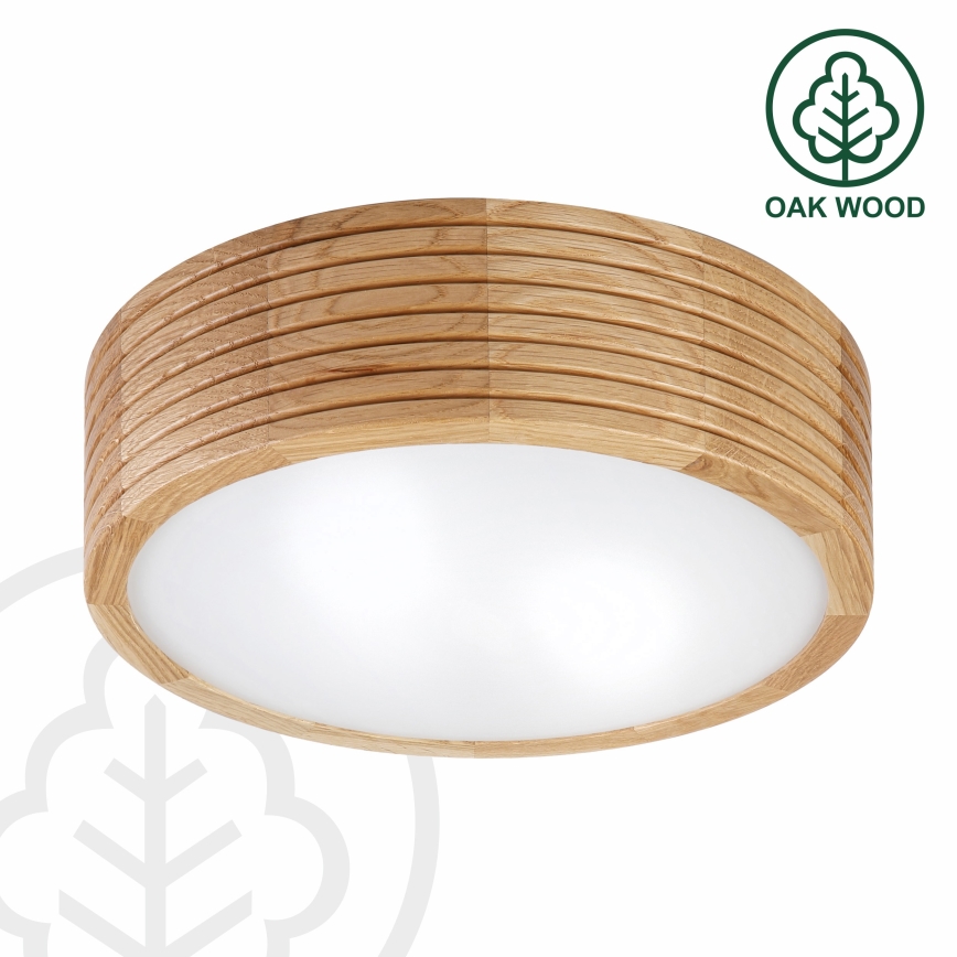 Plafonieră pentru baie OAK 2xE27/15W/230V IP54 stejar Ø 27 cm