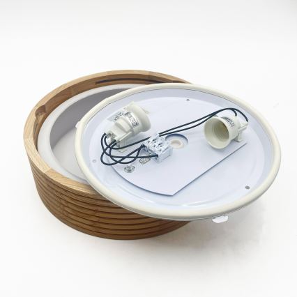Plafonieră pentru baie OAK 2xE27/15W/230V IP54 stejar Ø 27 cm