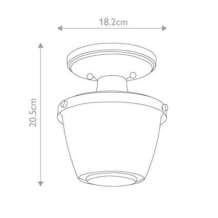 Plafonieră pentru baie Quoizel DUBLIN 1xE27/40W/230V IP44 auriu