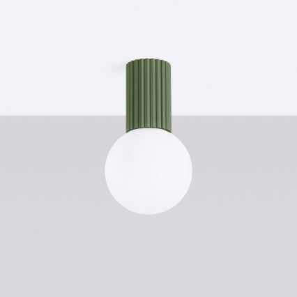 Plafonieră pentru baie HALO 1xG9/8W/230V d. 12 cm IP44 verde