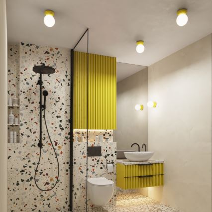 Plafonieră pentru baie ZORI 1xG9/8W/230V Ø 12 cm IP44 galbenă